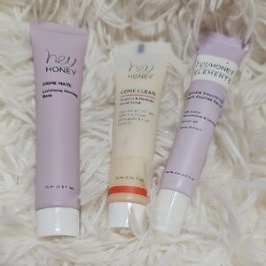 Hey Honey Prime Mate, Wrinkle Peptide Serum & Hey Honey Facial Scrub